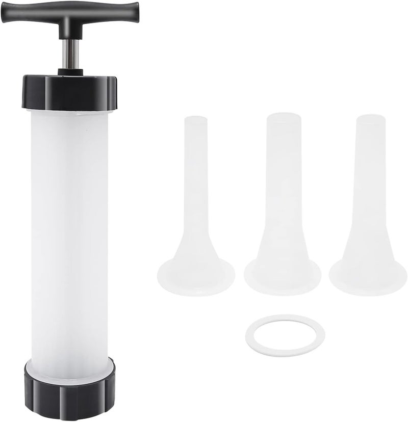 woobles Homemade Sausage Maker Kitchen Sausage Stuffer Tool Manual Meat Filling Machine with 3 Stuffing Tubes… - Image 1