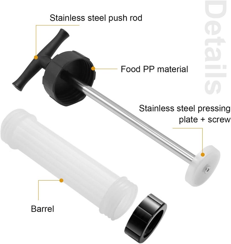 woobles Homemade Sausage Maker Kitchen Sausage Stuffer Tool Manual Meat Filling Machine with 3 Stuffing Tubes… - Image 5
