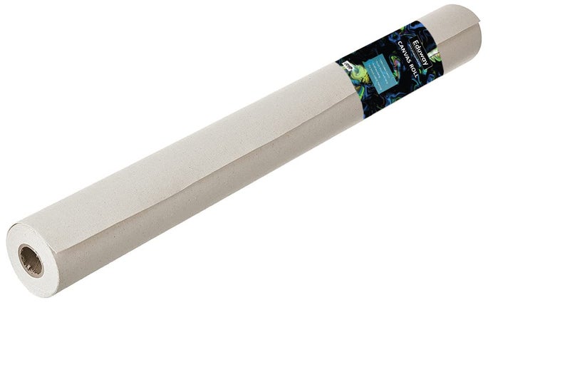 Eduway إدوواي 7 أوقية. قماش قطن رول للرسم، سلسلة الفنانين، أبيض، عرض 42" (1060 مم)، طول 5 متر (42 بوصة × 5 متر) - Image 1