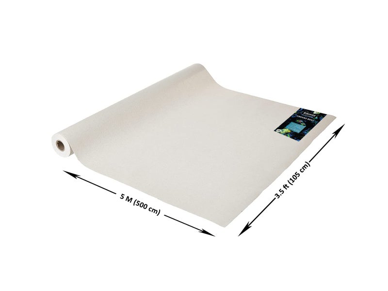 Eduway إدوواي 7 أوقية. قماش قطن رول للرسم، سلسلة الفنانين، أبيض، عرض 42" (1060 مم)، طول 5 متر (42 بوصة × 5 متر) - Image 2