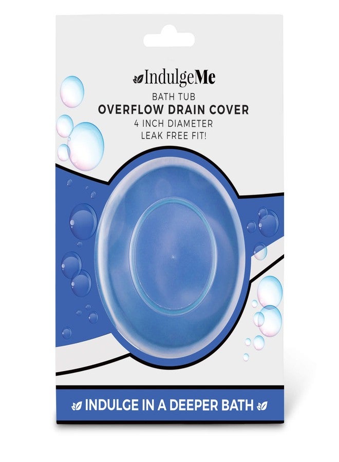IndulgeMe Overflow Drain Cover, 4 Inch Diameter, Enjoy a Deeper Bath, Fits Most Bathtubs Drain Covers - Image 1