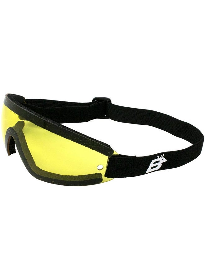 Birdz Eyewear نظارات القفز بالمظلات مع عدسات صفراء ووسادة - Image 1