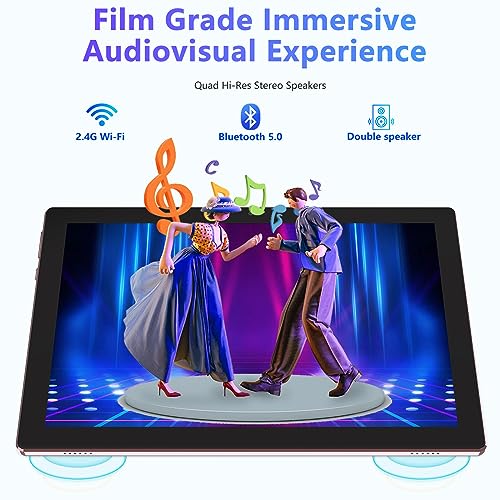 CUPEISI Tablet Android 15, 10 inch 12GB RAM+64GB ROM/1TB Expand, 2 in 1 Tablets with Keyboard Case Mouse Stylus, 1.8GHz Quad-core Processor, 1280*800 IPS HD Touch Screen, 8MP Camera, 5G Wi-Fi 6 BT5.0 Computer - Image 4