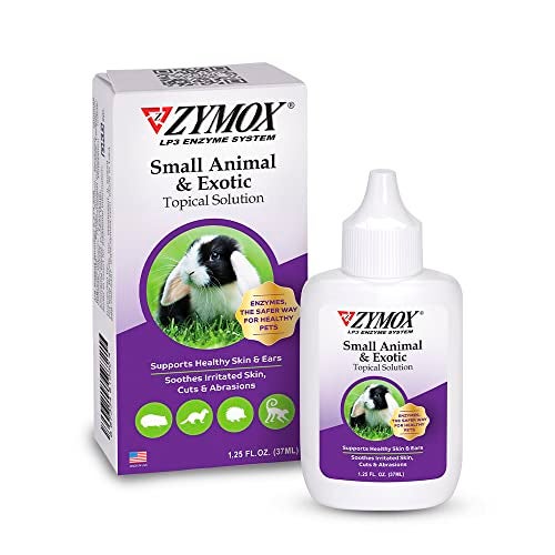 Zymox Small Animal & Exotic Topical Solution, 1.25 oz. – Supports Healthy Skin & Ears for Dog, Cat, Rabbit, Guinea Pig, Ferret, Hamster, Chinchilla, Monkey - Image 1