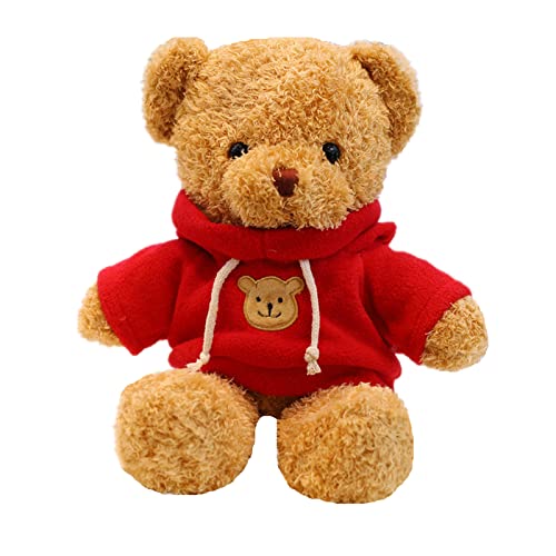 BSVOME 11.8 inches Teddy Bear Stuffed Animals Soft Plush Cute Teddy Bear Doll for Boys Girls (Red) - Image 1