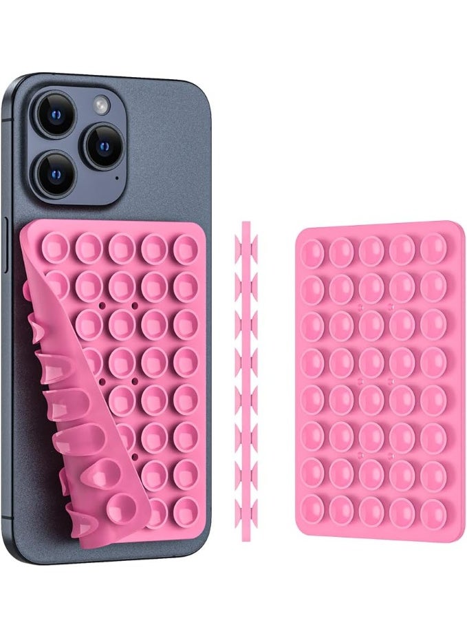 ACLIX 【2 Pack】Silicone Suction Phone Case,Double Sided Suction Cup, Silicone Suction Adhesive Phone Case Suitable for Selfies and Videos Mirror Shower Holder,Hands-Free Accessory for Bathroom,Home, Kitchen and More - Image 1