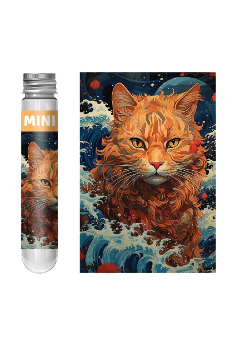 erorex C-079 ukiyo-e cat 150PCS Mini Test Tube Jigsaw Puzzles for Adults Decompression Toy Fridget Puzzle G