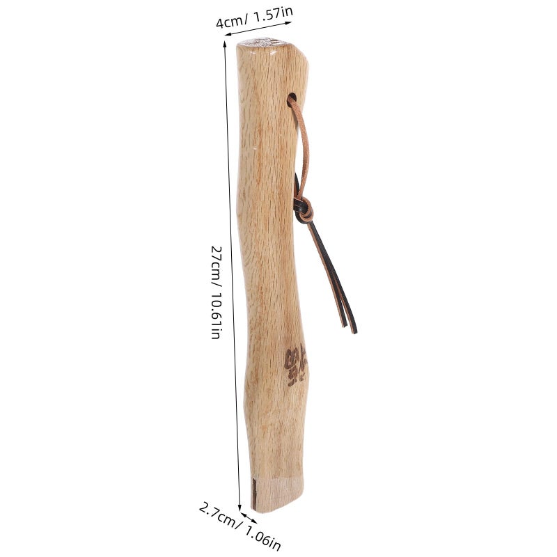 Replacement Wooden Axe Handle 26cm with Wedge Pin Ergonomic Grip for Camping Gardening Tools - Image 3