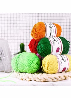 KASTWAVE 12X 50g Acrylic Knitting Yarn Skeins - Double Knitting Assorted Color Yarn Pack with Crochet Hook for Any Crochet and Knitting Mini Project DIY  - Image 3