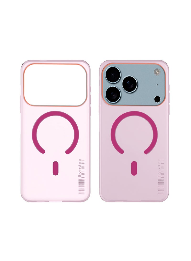 Syndee Apple iPhone 17 Pro Max 5G 2025 Syndee Series Hybrid Translucent Magsafe with Magnetic Charging Raised Camera Lips Elegant Look Case Cover (MCMPMN) - Baby Pink - Image 2