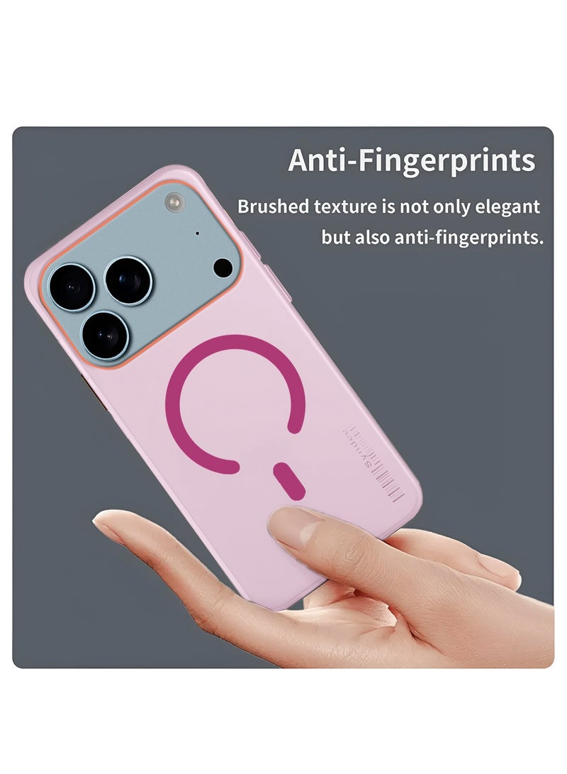 Syndee Apple iPhone 17 Pro Max 5G 2025 Syndee Series Hybrid Translucent Magsafe with Magnetic Charging Raised Camera Lips Elegant Look Case Cover (MCMPMN) - Baby Pink - Image 4