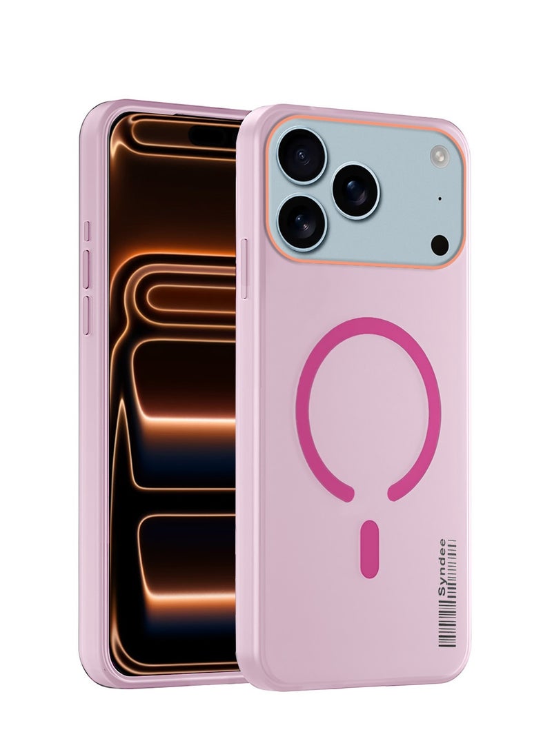 Syndee Apple iPhone 17 Pro Max 5G 2025 Syndee Series Hybrid Translucent Magsafe with Magnetic Charging Raised Camera Lips Elegant Look Case Cover (MCMPMN) - Baby Pink - Image 1