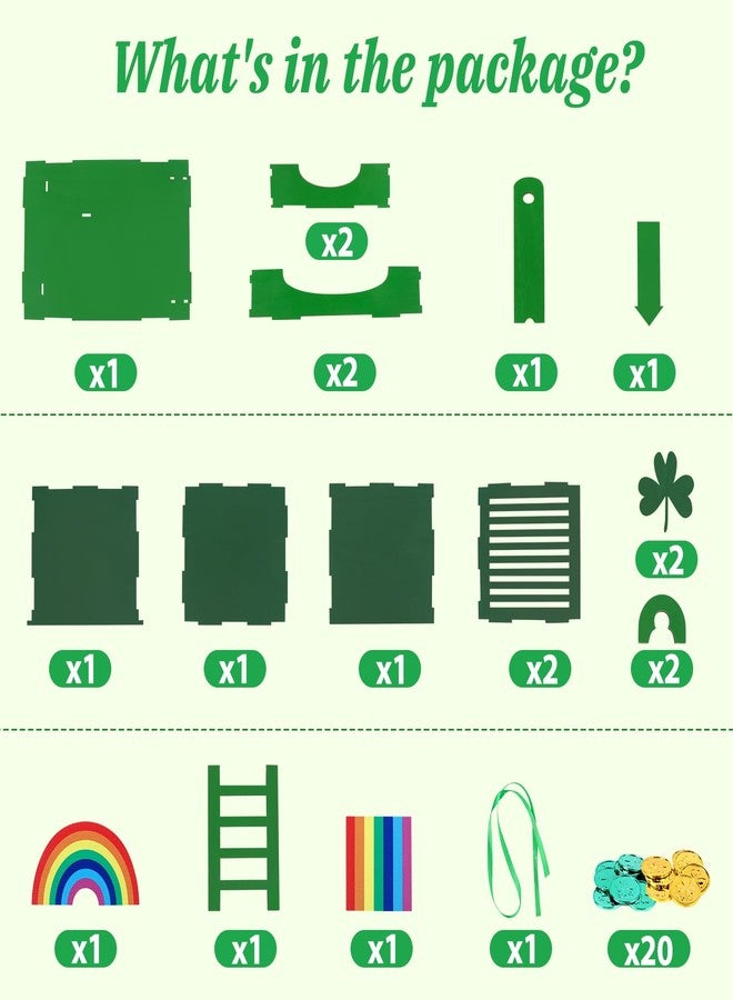Phoncoo St Patrick's Day Leprechaun Trap Kit for Kids, St Patrick's Day Wood DIY Crafts Kit to Catch A Leprechaun, St Patrick's Day Party Decorations Leprechaun Trap Toys Gifts for Kid Friends - Image 5