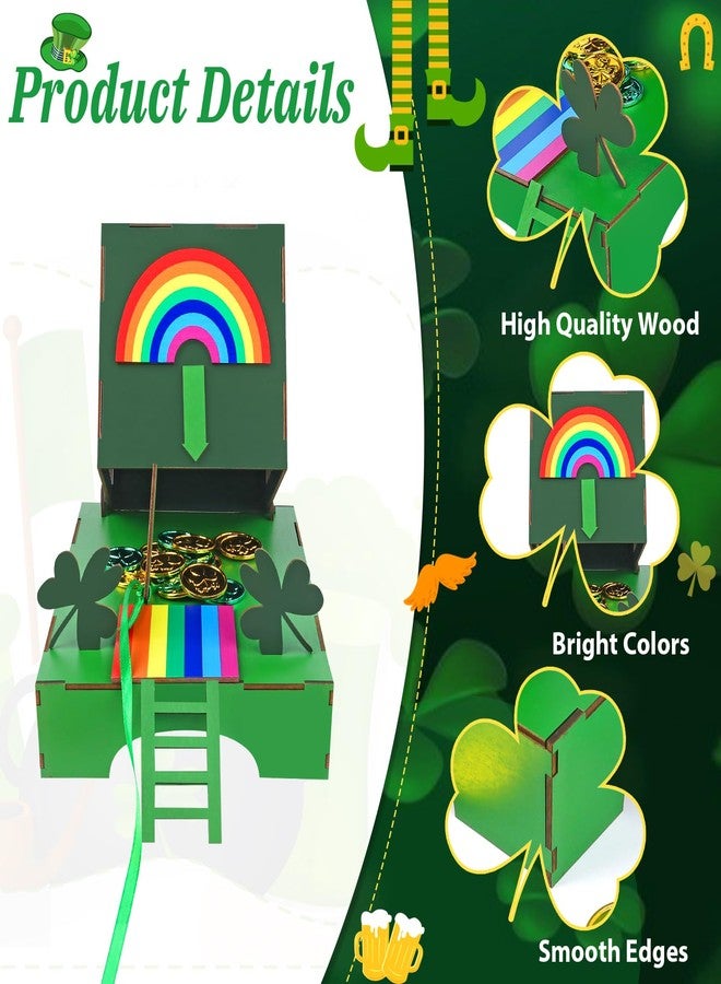 Phoncoo St Patrick's Day Leprechaun Trap Kit for Kids, St Patrick's Day Wood DIY Crafts Kit to Catch A Leprechaun, St Patrick's Day Party Decorations Leprechaun Trap Toys Gifts for Kid Friends - Image 3