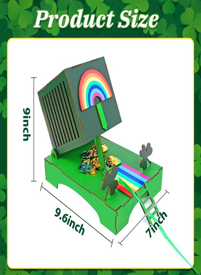 Phoncoo St Patrick's Day Leprechaun Trap Kit for Kids, St Patrick's Day Wood DIY Crafts Kit to Catch A Leprechaun, St Patrick's Day Party Decorations Leprechaun Trap Toys Gifts for Kid Friends - Image 2
