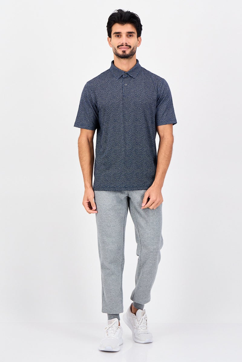 Greg Norman Men Sportswear Fit Short Sleeve Golf Polo Shirt, Navy Blue - Image 4