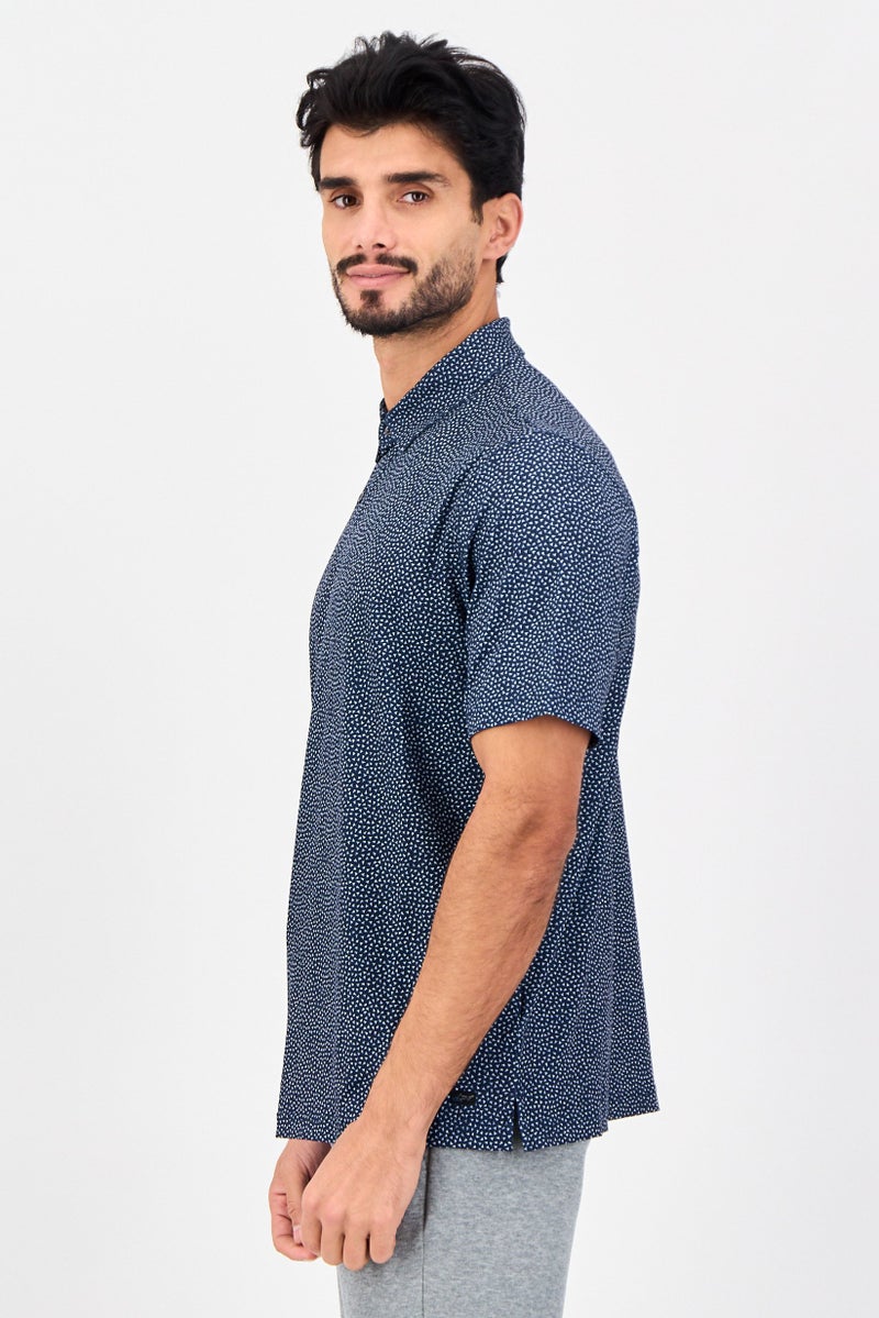 Greg Norman Men Sportswear Fit Short Sleeve Golf Polo Shirt, Navy Blue - Image 3