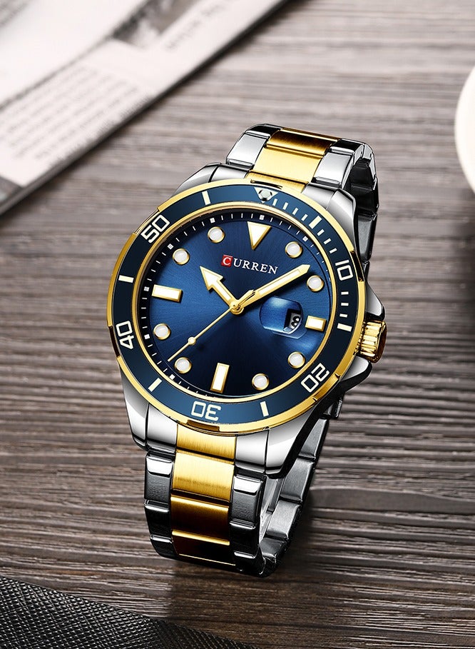 CURREN CURREN Sports Men Watch Top Brand Luxury Business Waterproof Male Clock Stainless Steel Quartz Men's Wristwatch 8388 - Image 1
