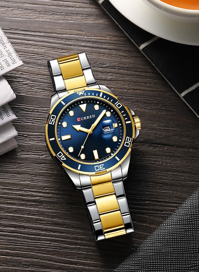 CURREN CURREN Sports Men Watch Top Brand Luxury Business Waterproof Male Clock Stainless Steel Quartz Men's Wristwatch 8388 - Image 2