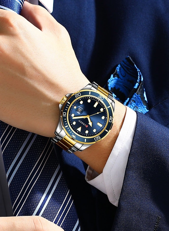 CURREN CURREN Sports Men Watch Top Brand Luxury Business Waterproof Male Clock Stainless Steel Quartz Men's Wristwatch 8388 - Image 3