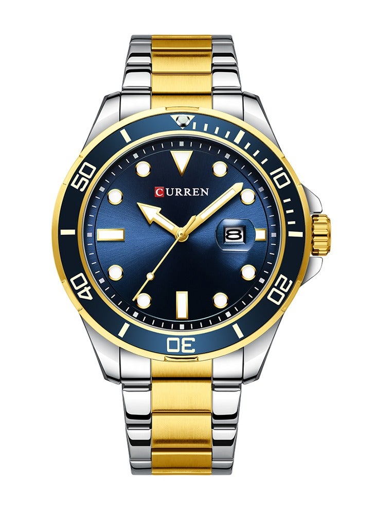 CURREN CURREN Sports Men Watch Top Brand Luxury Business Waterproof Male Clock Stainless Steel Quartz Men's Wristwatch 8388 - Image 4