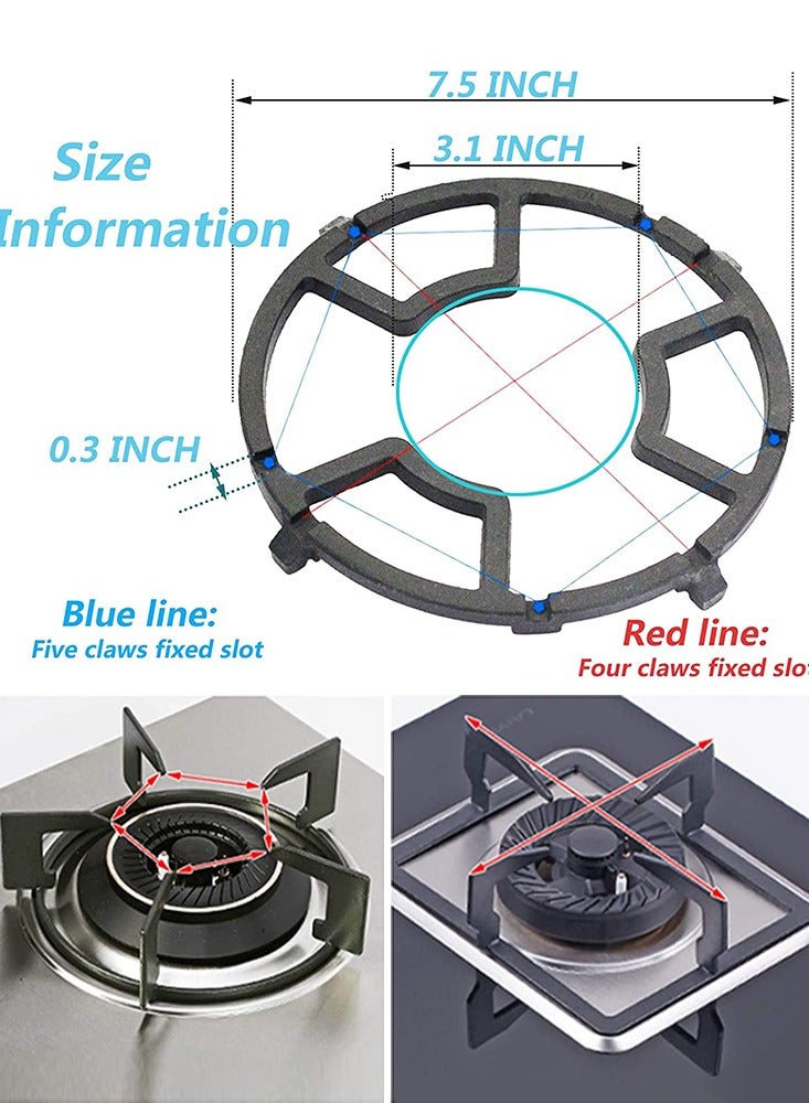 1.3Kg Kitchen Windproof Iron Gas Stove Gas Gather Fire Ring 4/5 Opening Energy Saving Pot Holder  - Image 4