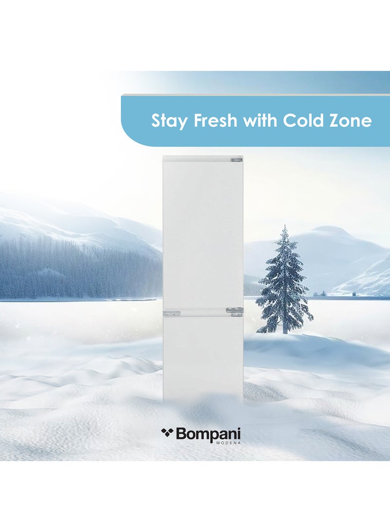 Bompani Double Door Built-In Refrigerator, No Frost, Bottom Freezer, Mechanical Controls, Frost-Free System 256 L BO6862NF White - Image 5