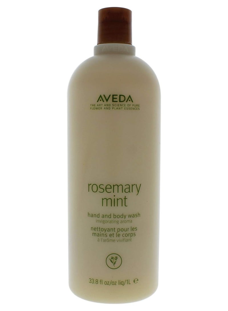Aveda Rosemary Mint Hand and Body Wash 33.8oz Cleansing Lets You Wash Frequently Without Over Drying 33.8 fl ozFluid Ounce
