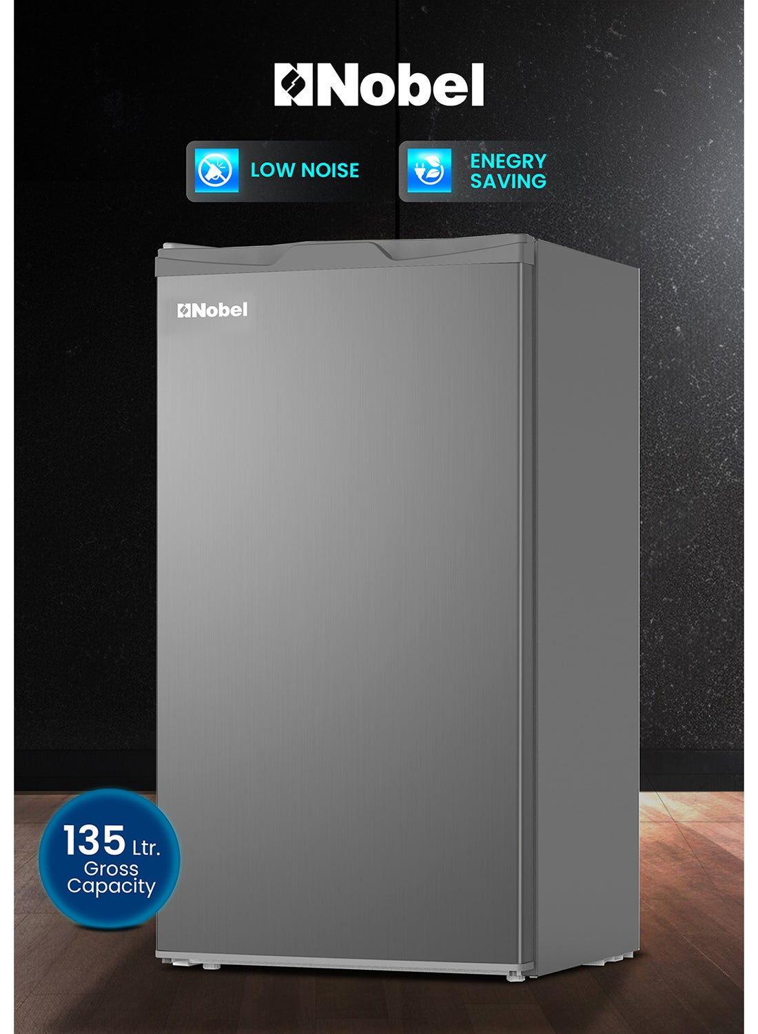 135 L Gross / 86 L Net, Single Door Refrigerator, Defrost, R600a Refrigerant, Temperature Control, Inside Light, Inside Condenser, Vegetable Crisper, Glass Shelfs & Bottle Racks 86 L NR135RSI Inox Colour