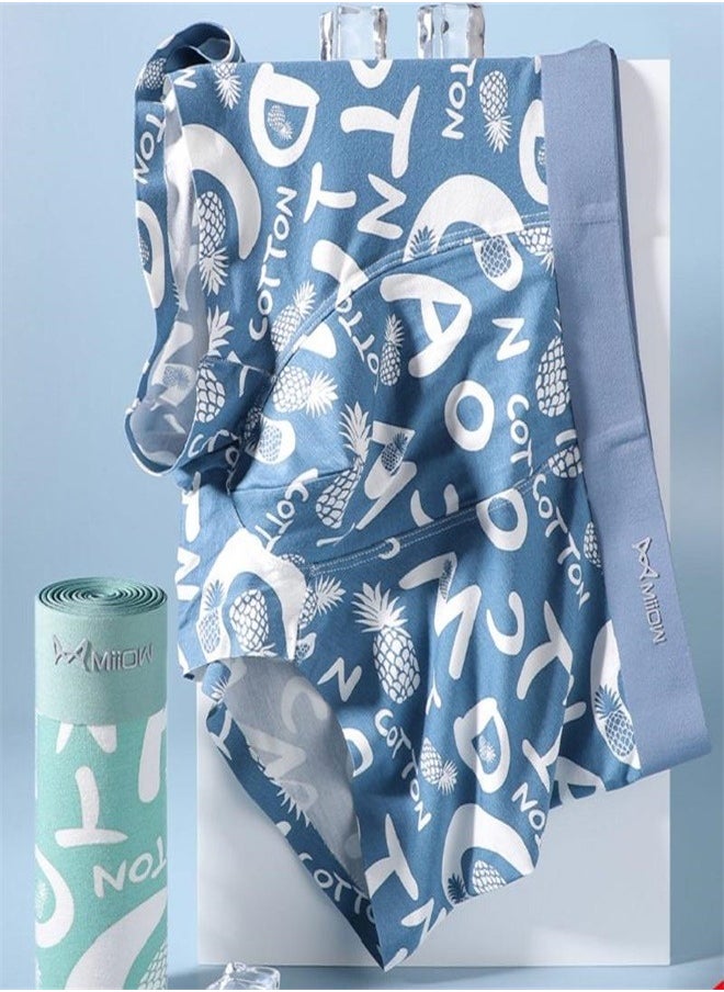 MIIOW - 3Pcs Modal  Men Underpants Boxers Shorts Breathable Print Polyester Trunk Man Underwear Boxer Men's Panties Short - Image 1