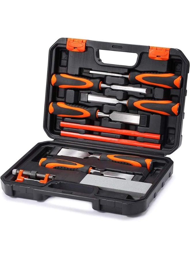 10PCS-Wood Chisel Set, Chisel set Wood Carving Chisels with Premium Case for Professional Woodworking Tools Beginners, DIY Woodworking Carving  - Image 1