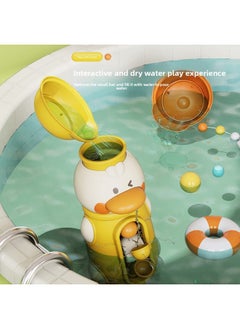 Generic Shake Tone Baby Bathing Water Play Cartoon Animal Duck Elephant Swivel Water Truck Children's Sucker Swivel Toy-Color:Cute Duck Waterwheel Playing In The Water  - Image 5