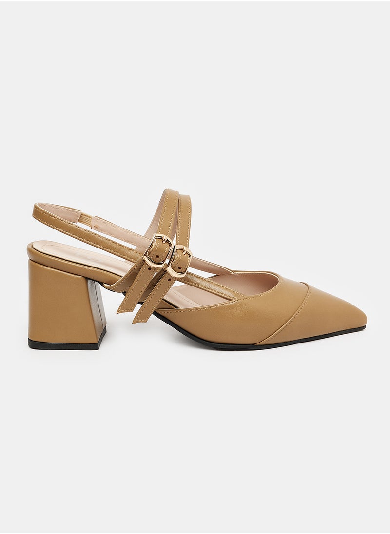 TGS Pointy Strap Slingbacks  - Image 1