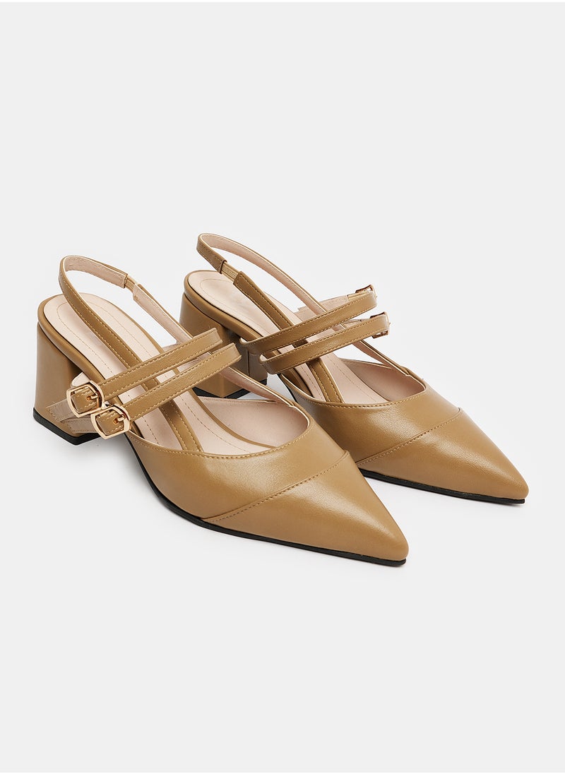 TGS Pointy Strap Slingbacks  - Image 3