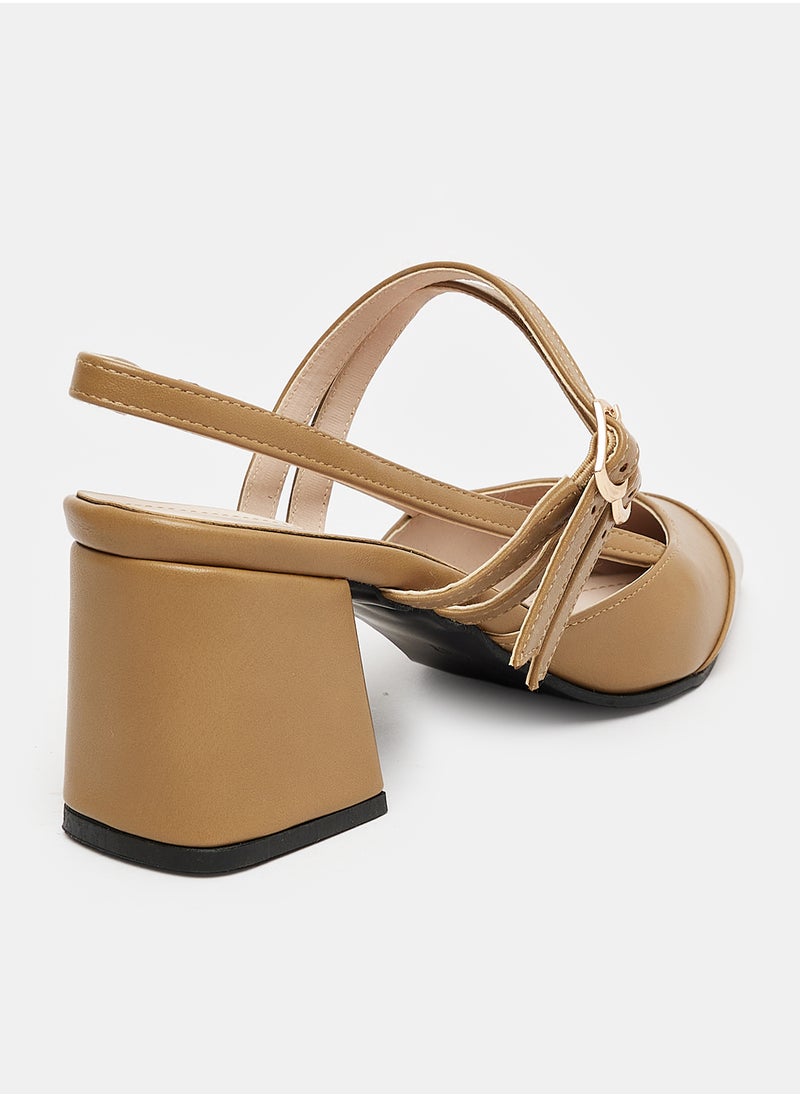 TGS Pointy Strap Slingbacks  - Image 2