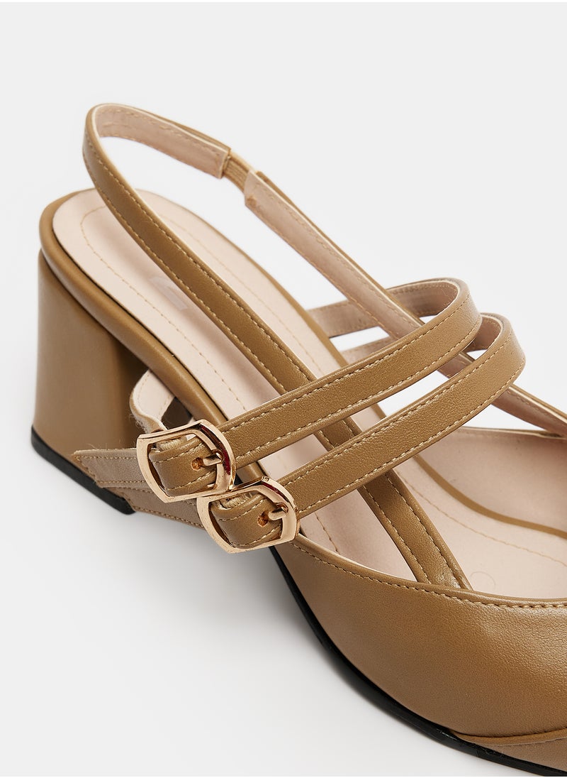 TGS Pointy Strap Slingbacks  - Image 4