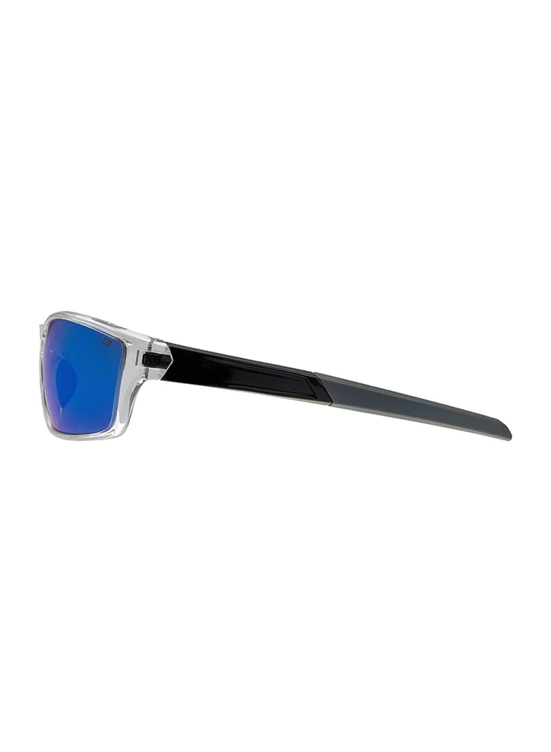 CAT Men CTS-8020 Polarized Sport Wrap Front Sunglasses Clear 66 mm