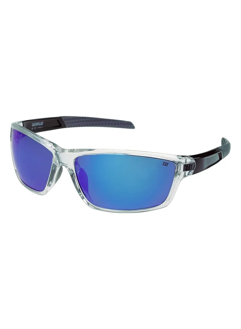 كات Men CTS-8020 Polarized Sport Wrap Front Sunglasses Clear 66 mm