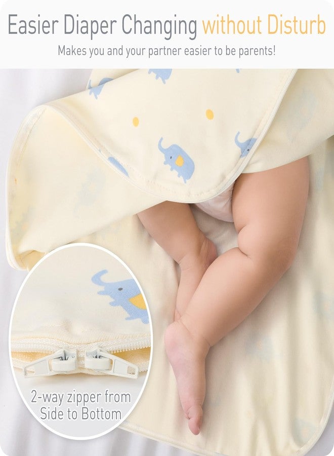 Knirose Organic Cotton Transitional Swaddle Sack Soft with Arms Up & Sleeves 0-3 Months, Mitten Cuffs, 2-Way Zipper, Sleeping Sacks for Newborns - Calms Startle Reflex, Boys & Girls Sleep Bag - Image 4