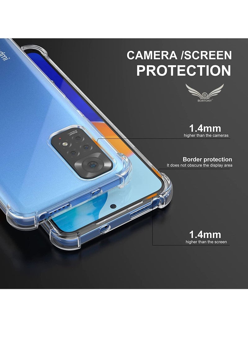 BORTONY Redmi Note 11 Pro Case with 2 Screen Protectors Clear Shockproof Protective Cover Compatible with Xiaomi Redmi Note 11 Pro - Image 3