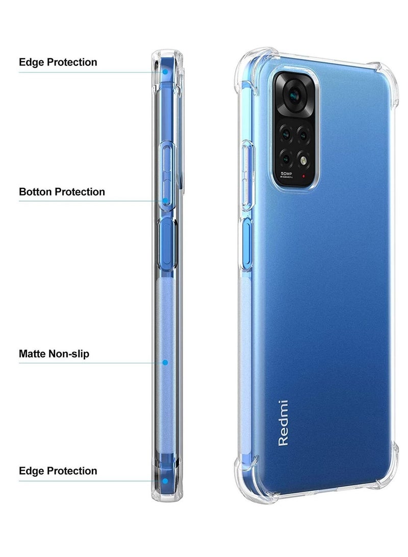 BORTONY Redmi Note 11 Pro Case with 2 Screen Protectors Clear Shockproof Protective Cover Compatible with Xiaomi Redmi Note 11 Pro - Image 4