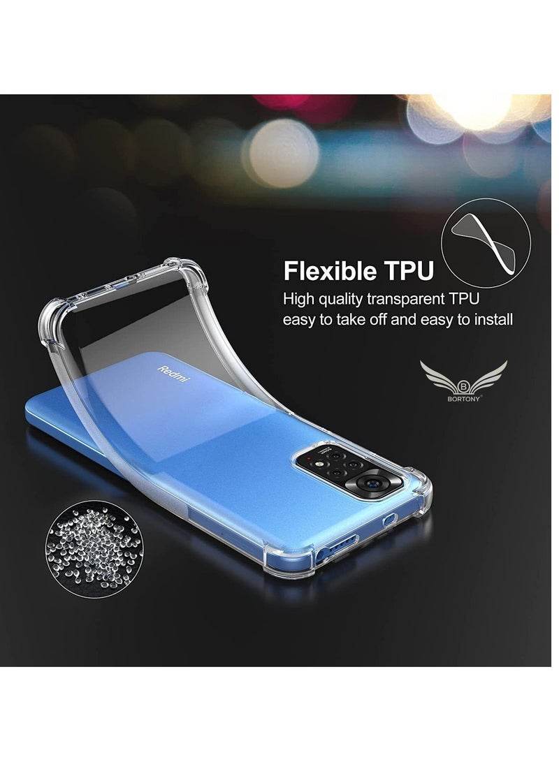 BORTONY Redmi Note 11 Pro Case with 2 Screen Protectors Clear Shockproof Protective Cover Compatible with Xiaomi Redmi Note 11 Pro - Image 2