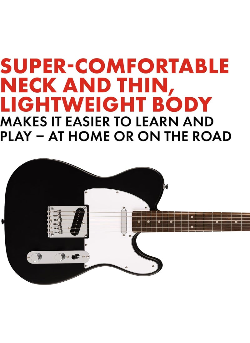 FENDER Fender Squier Debut Series Telecaster Electric Guitar Beginner Guitar 2Year Warranty Includes Free Lessons Black with Satin Urethane Finish  - Image 3
