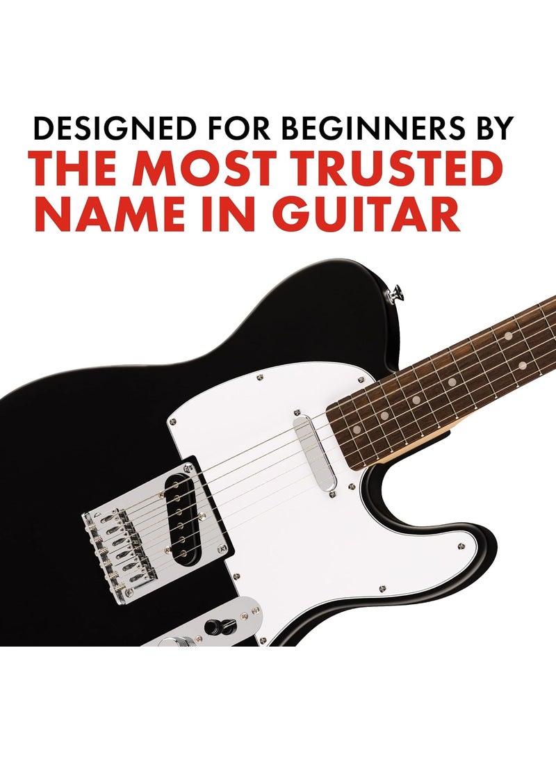 FENDER Fender Squier Debut Series Telecaster Electric Guitar Beginner Guitar 2Year Warranty Includes Free Lessons Black with Satin Urethane Finish  - Image 4
