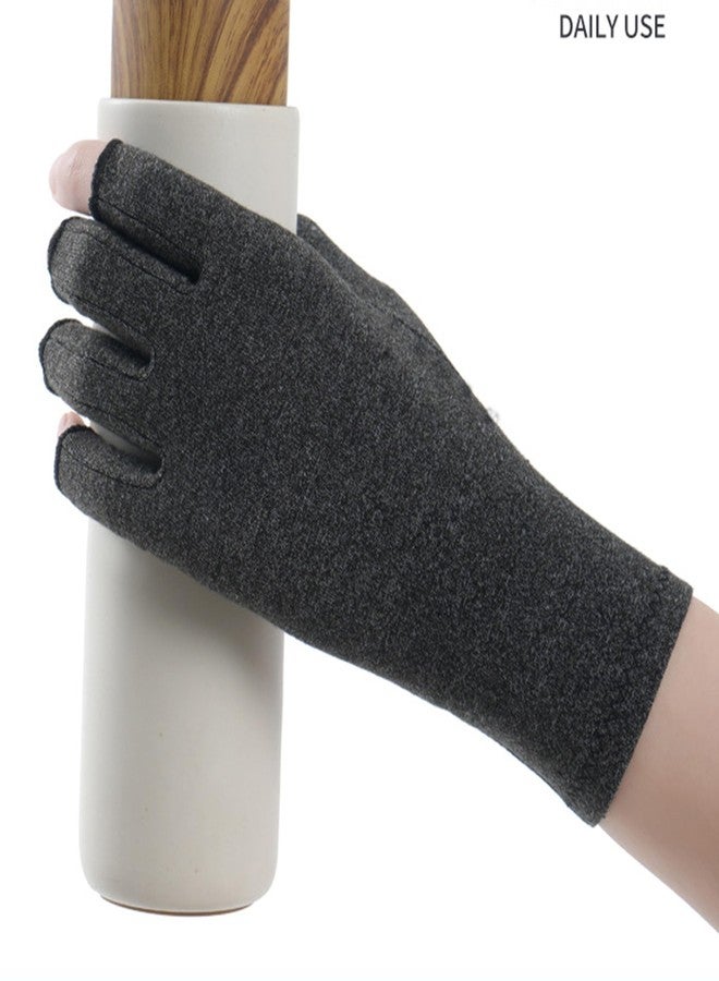 IZUS Fingerless Compression Arthritis Gloves for Women Men for Carpal Tunnel,Rheumatoid,Tendonitis,Cotton Typing Gloves - Image 2