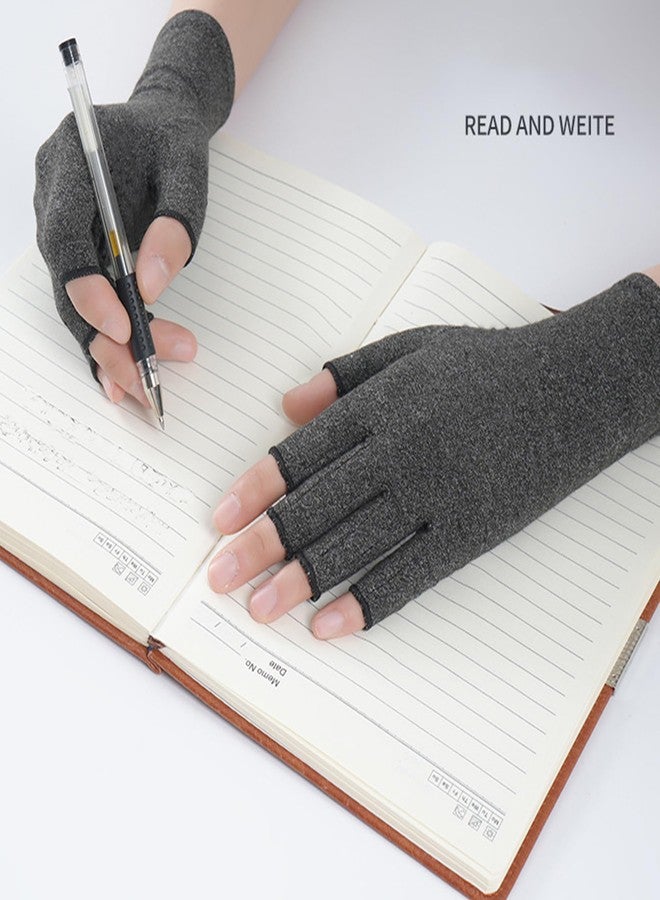 IZUS Fingerless Compression Arthritis Gloves for Women Men for Carpal Tunnel,Rheumatoid,Tendonitis,Cotton Typing Gloves - Image 4