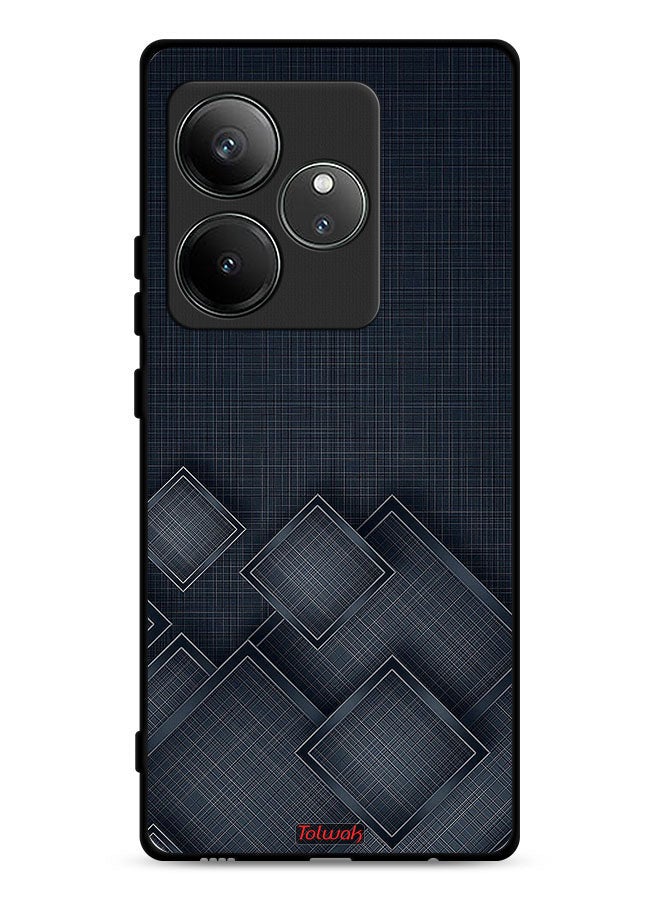 Tolwak غطاء حماية لجهاز Realme GT 6 5G بنمط مربعات على القماش - Image 1