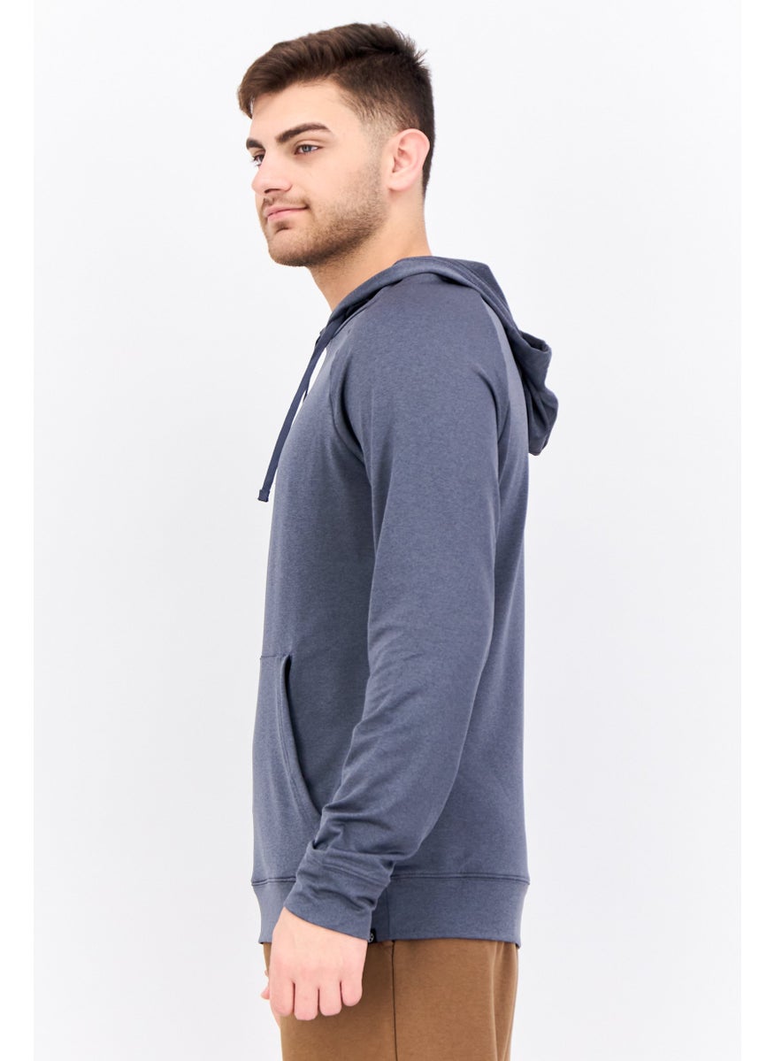 Gaiam Men Slim Fit Long Sleeve Training Hoodies, Dark Grey  - Image 2