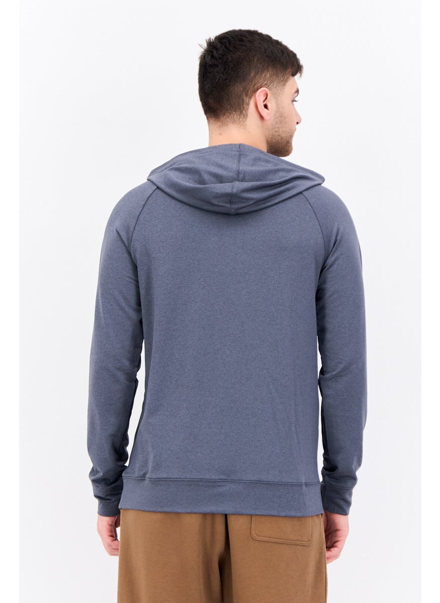 Gaiam Men Slim Fit Long Sleeve Training Hoodies, Dark Grey  - Image 3