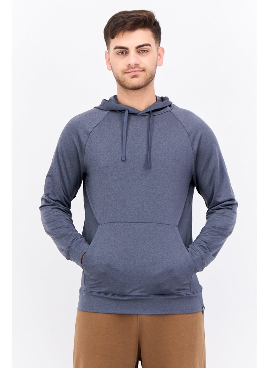 Gaiam Men Slim Fit Long Sleeve Training Hoodies, Dark Grey  - Image 1
